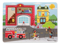 Melissa & Doug Fire Station Sound Puzzle - Toyworld