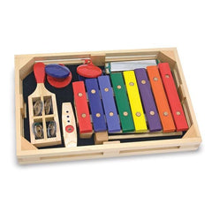 MELISSA & DOUG HUM JANGLE SHAKE 7 PIECE BAND-IN-A-BOX