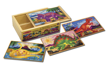 Melissa & Doug Dinosaurs Puzzles In A Box - Toyworld