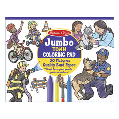 Melissa & Doug Jumbo Colouring Pad Town - Toyworld