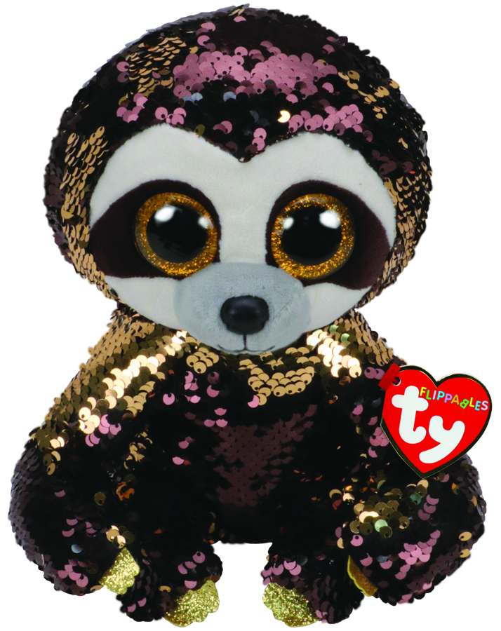 Ty Beanie Boo Medium Sequins Dangler Sloth - Toyworld