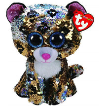 Beanie Boos - Medium Sequins Sterling Leopard | Toyworld