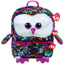 Ty Fashion Sequin Backpack Owen The Multicoloured Owl - Toyworld