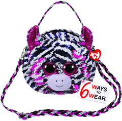 Ty Gear Sequins Zoey Pink Zebra Purse - Toyworld