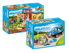 Playmobil City Life Tiny Paws Pet Hotel With Plus Mobile Pet Groomer - Toyworld