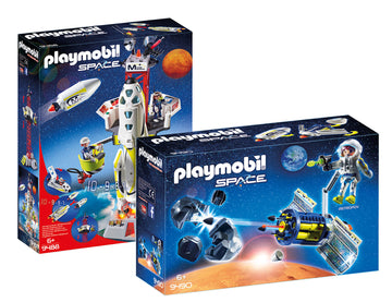 Playmobil Space Mission Rocket With Launcher Plus Satellite Meteoroid Laser - Toyworld