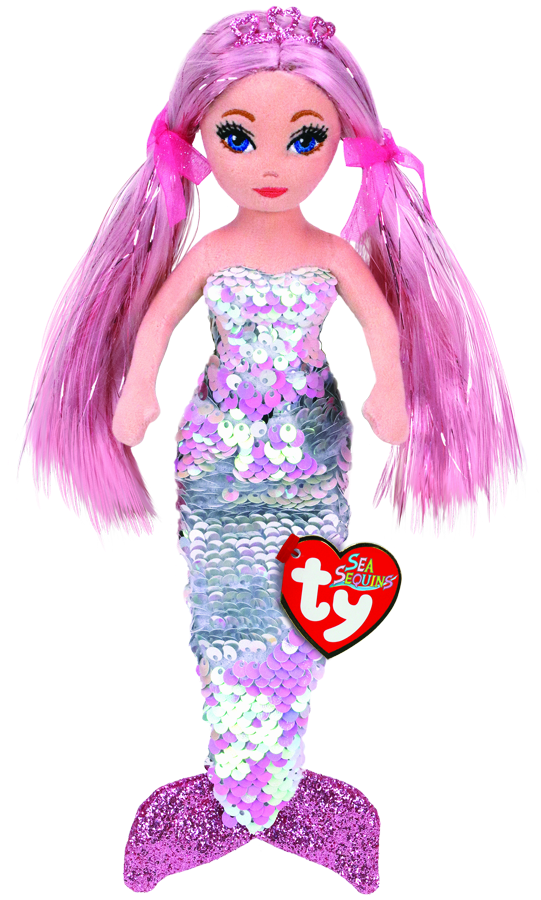 Ty Mermaids Sequins Pink Mermaid - Toyworld