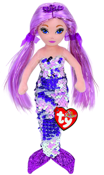 Ty Mermaids Sequins Purple Mermaid - Toyworld