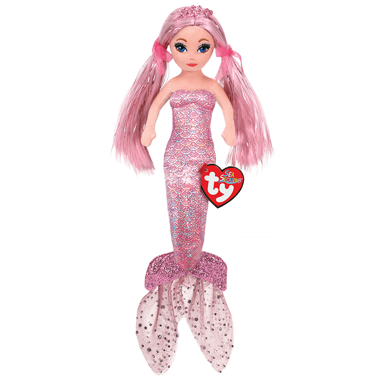 Ty Mermaids Sequin Cora Foil Pink Medium Mermaid | Toyworld