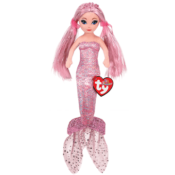 Ty Mermaids Sequin Cora Foil Pink Medium Mermaid | Toyworld