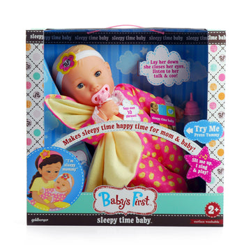 Babys First Sleepy Time Baby Doll - Toyworld