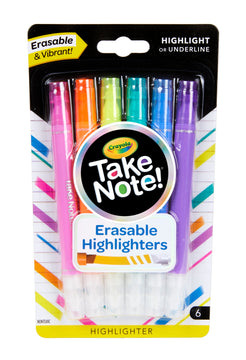 Crayola Take Note Erasable Highlighters - Toyworld