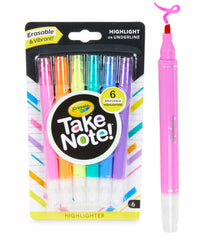 Crayola Take Note Erasable Highlighters Img 1 - Toyworld