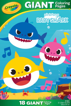 Crayola Giant Coloring Pages Baby Shark - Toyworld