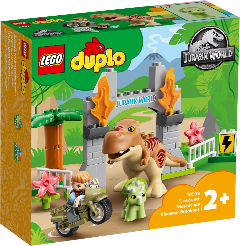 Lego Duplo T Rex And Triceratops Dinosaur Breakout | Toyworld