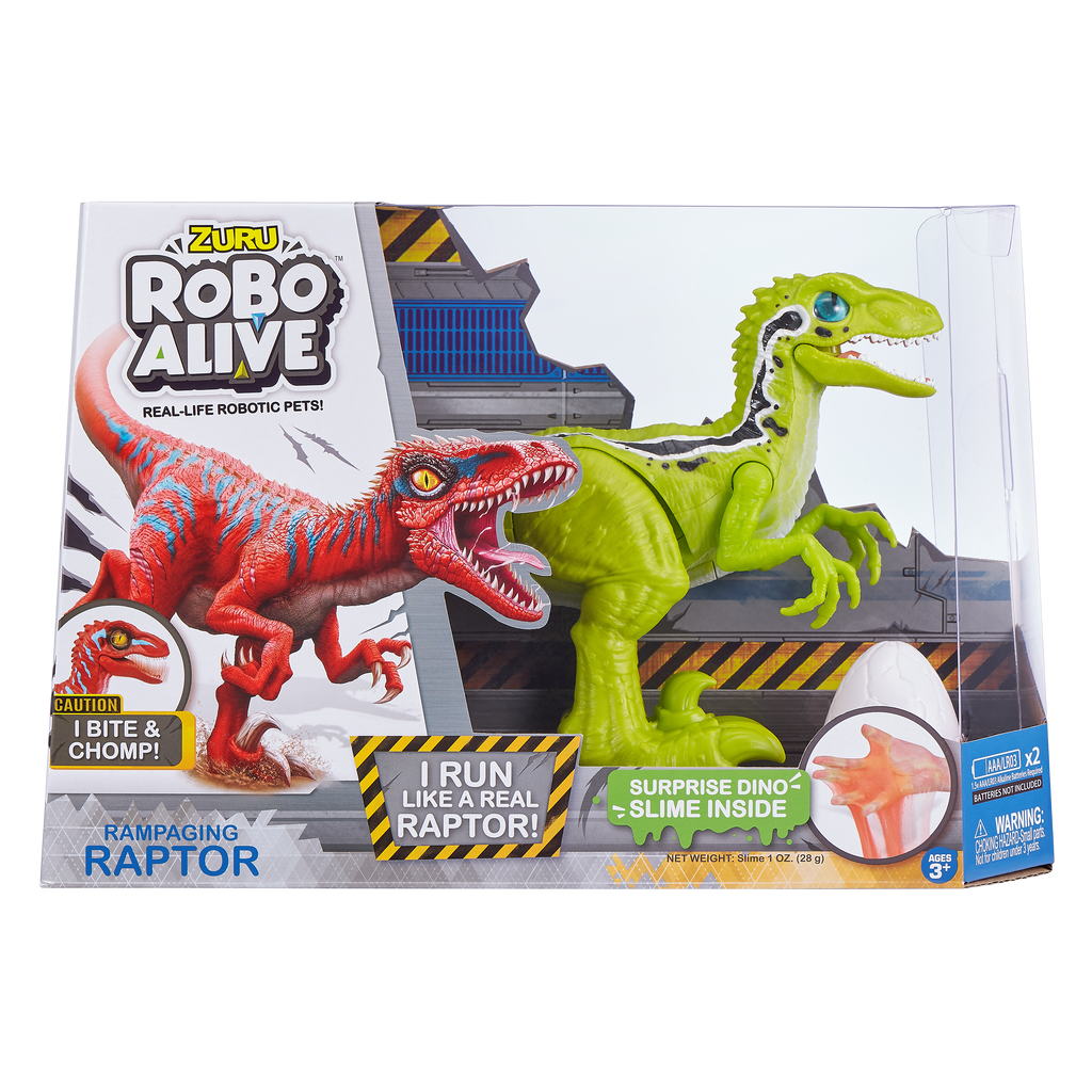 Robo Alive Robotic Rampaging Raptor With Slime - Toyworld