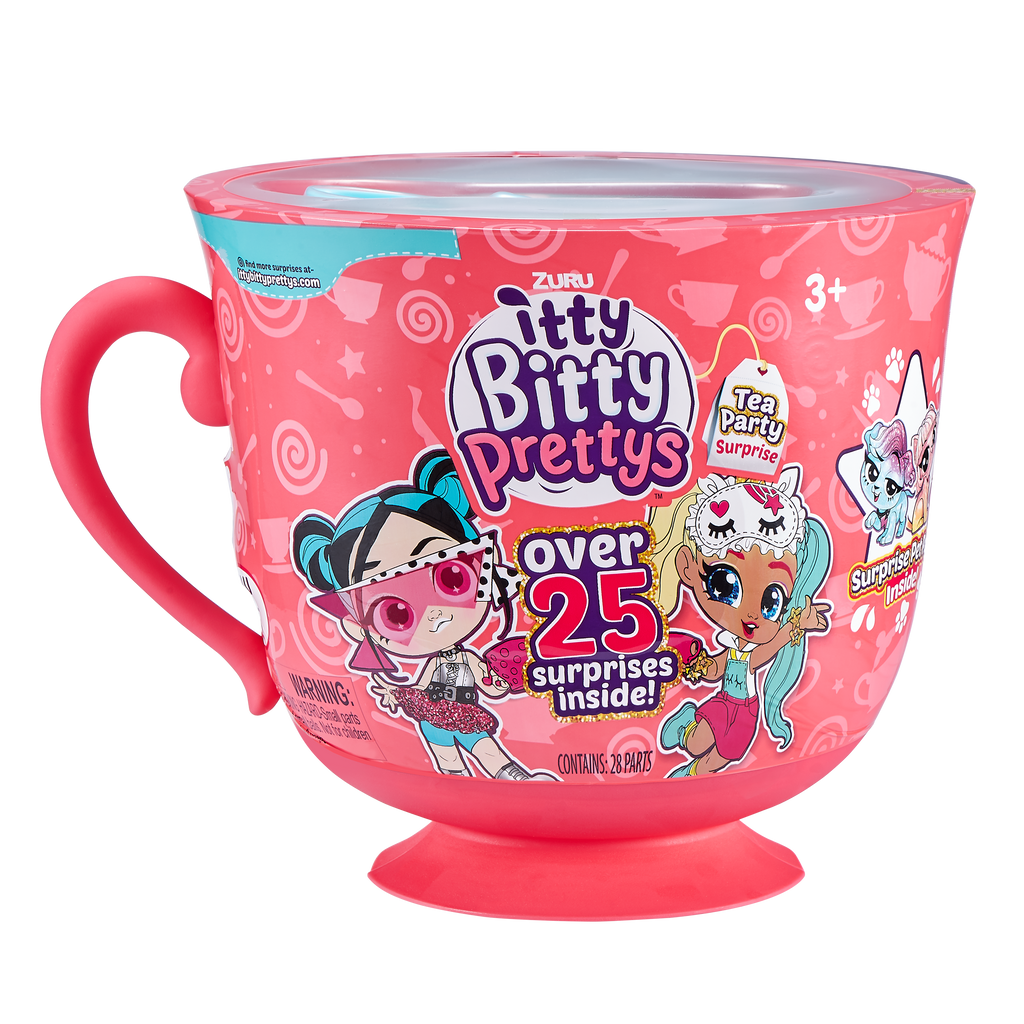 Itty Bitty Prettys Tea Party Big Tea Cup Pink Spoon - Toyworld