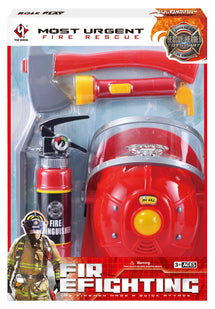 Fire Fighting Rescue Helmet With Light & Tools - Toyworld