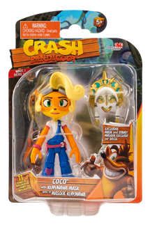 CRASH BANDICOOT FIGURES COCO WITH KUPUNA MASK