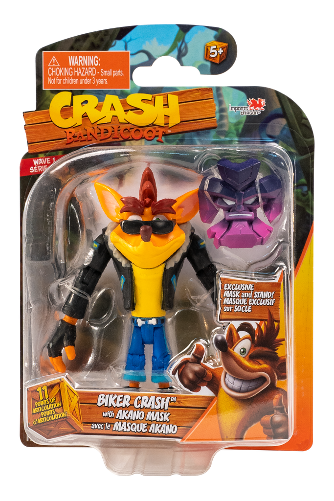 CRASH BANDICOOT FIGURES CRASH BANDICOOT WITH AKANO MASK