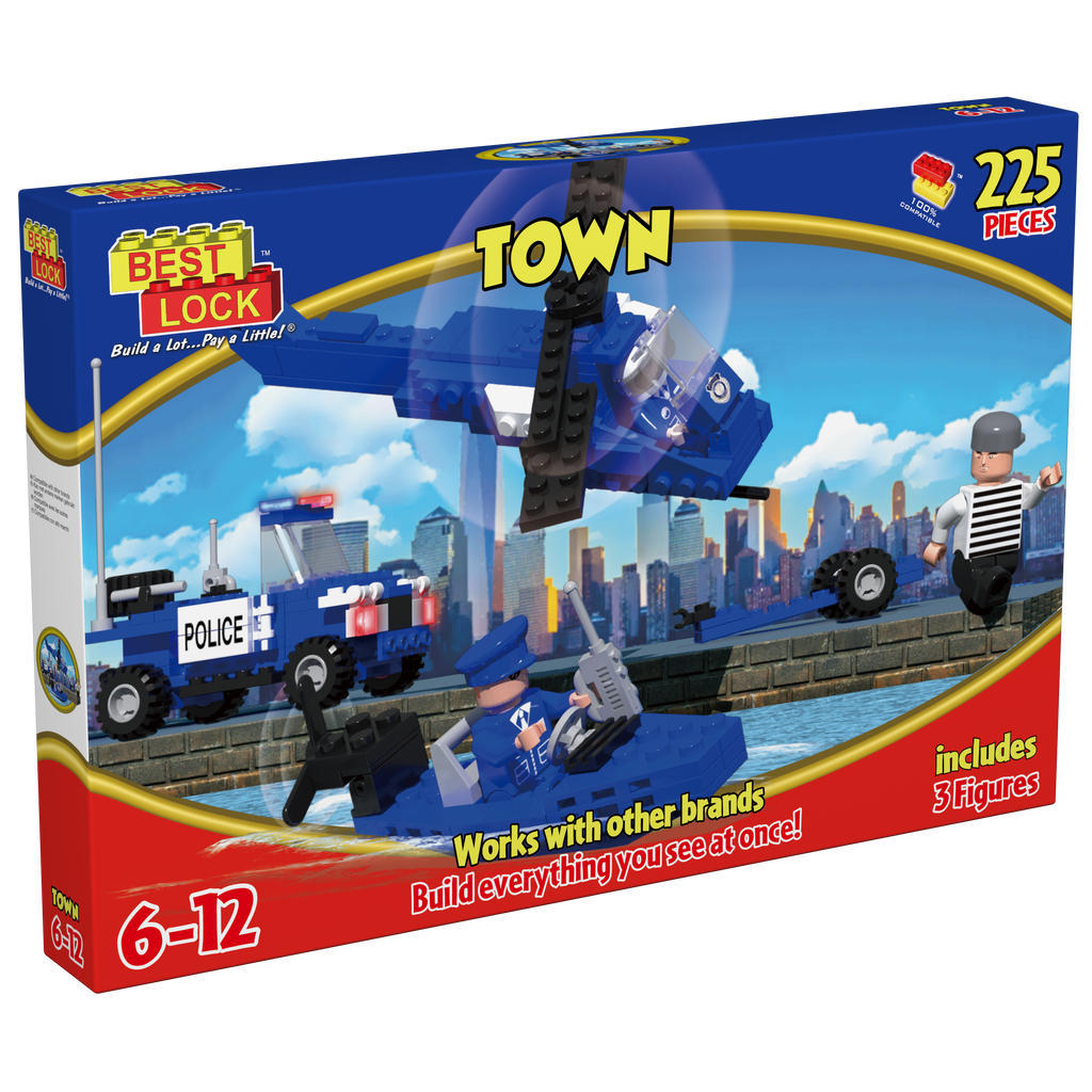 Best Lock Medium Construction Set Police - Toyworld