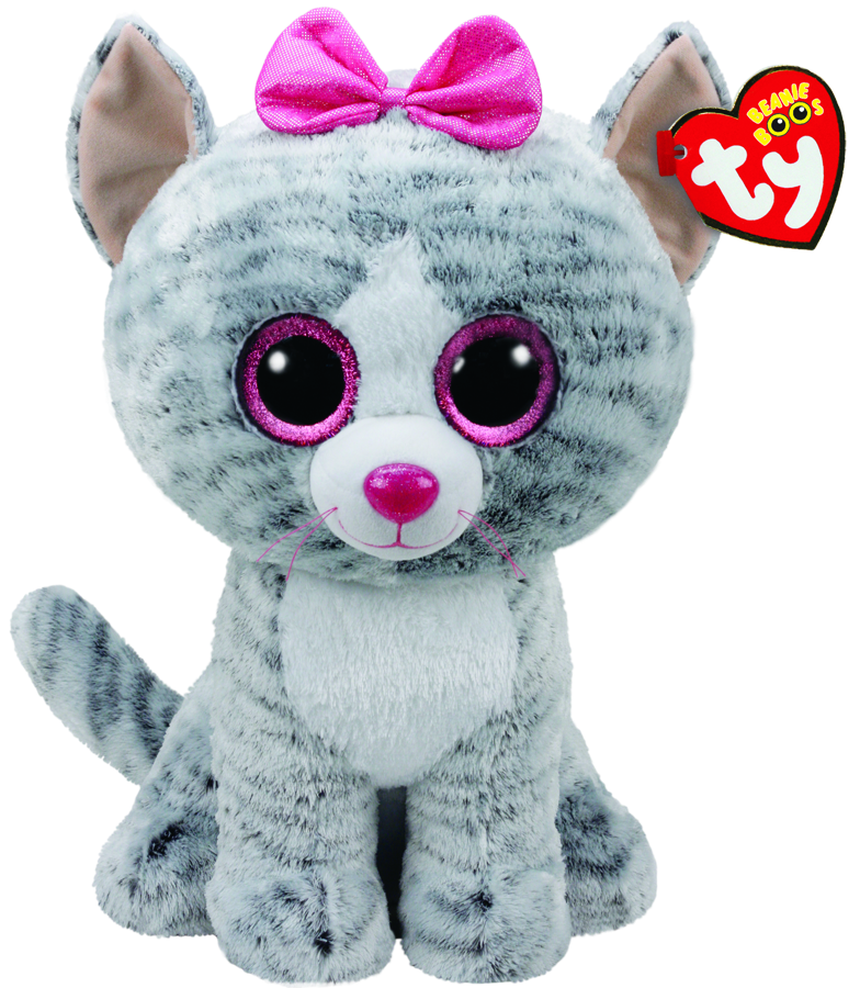 Beanie Boo Large Kiki The Grey Cat - Toyworld