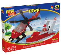 Best Lock Medium Construction Set Helicopter & Boat - Toyworld