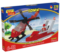 Best Lock Medium Construction Set Helicopter & Boat - Toyworld