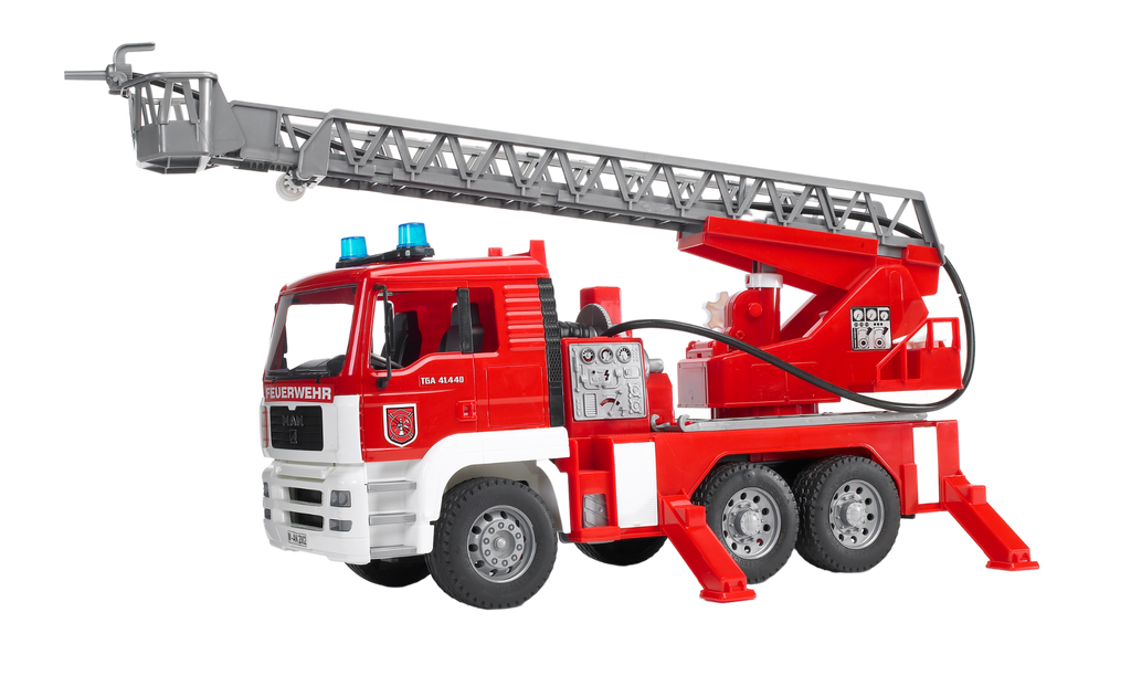Br1:16 Man Tga Fire Engine W Water Pump Lights - Toyworld