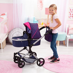 Bayer City Vario Doll Pram Dark Blue Img 5 - Toyworld