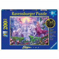 RAVENSBURGER GLOW IN THE DARK UNICORN KINGDOM 200XXL PIECE PUZZLE