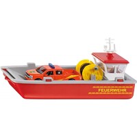 SIKU 2117 1:50 FIRE BRIGADE WORKING BOAT WITH FORD F-150 FEUERWEHR