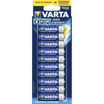 VARTA HIGH ENERGY ALKALINE AA BATTERY 10 PACK - Toyworld