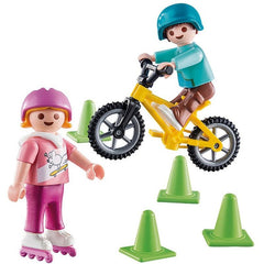 PLAYMOBIL 70061 SPECIAL PLUS CHILDREN WITH SKATES AND BIKE