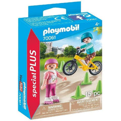 PLAYMOBIL 70061 SPECIAL PLUS CHILDREN WITH SKATES AND BIKE