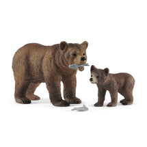 Schleich Grizzly Bear Mother With Cub - Toyworld