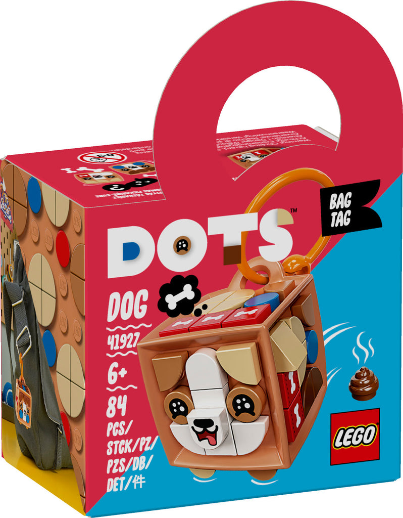 Lego Dots Bag Tag Dog - Toyworld