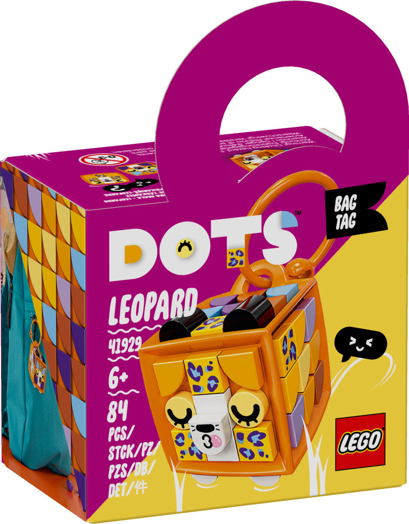 Lego Dots Bag Tag Leopard - Toyworld