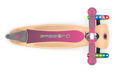 Globber Primo Foldable Wood Scooter With Lights Pink Img 4 - Toyworld