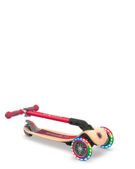 Globber Primo Foldable Wood Scooter With Lights Red Img 5 - Toyworld