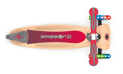 Globber Primo Foldable Wood Scooter With Lights Red Img 3 - Toyworld