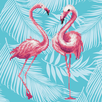 Diamond Dotz Diamond Art Flamingo Duo - Toyworld