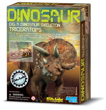 4M Science Kidz Labs Dig A Dinosaur Triceratops Excavation Kit - Toyworld