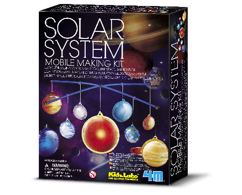 4M Science Kidz Labs Glow In The Dark Solar System Mobile Making Kit - Toyworld