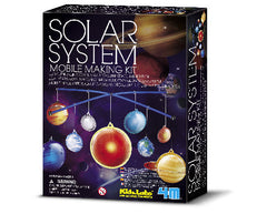4M Science Kidz Labs Glow In The Dark Solar System Mobile Making Kit - Toyworld