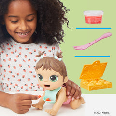 BABY ALIVE LIL SNACKS BROWN HAIR DOLL