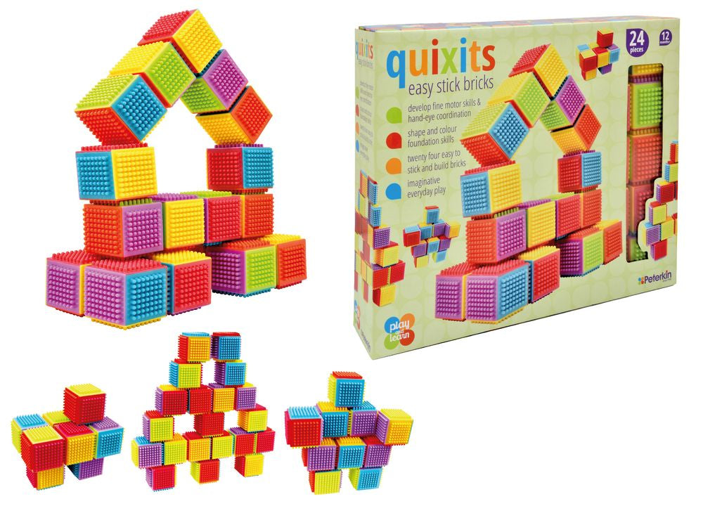 Play & Learn Quixits Easy Stick Bricks - Toyworld