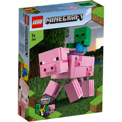 Lego Minecraft Bigfig Pig With Baby Zombie 21157 - Toyworld