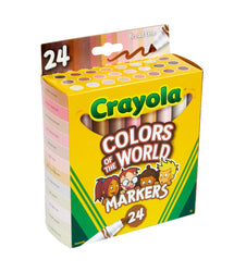 CRAYOLA COLORS OF THE WORLD MARKERS 24 PACK
