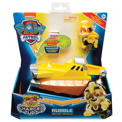 Paw Patrol Mighty Pups Rubble Deluxe Vehicle - Toyworld